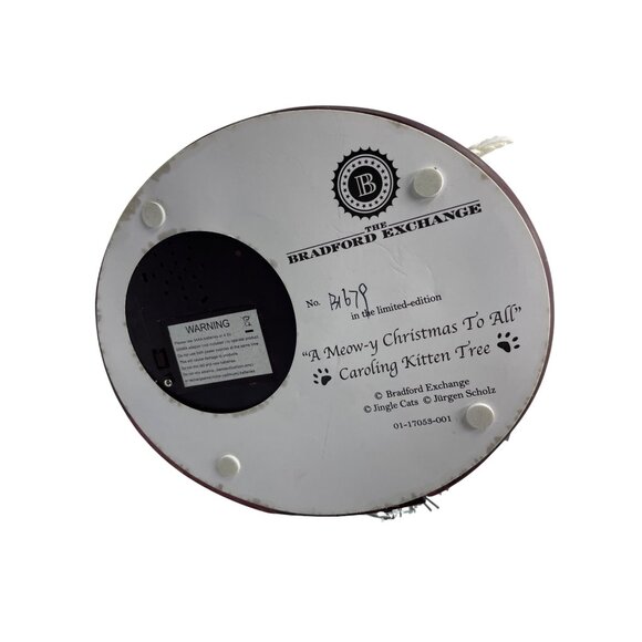 A Meow-Y Christmas To All Caroling Kitten Tree Light-Up Bradford Exchange Figuri - Picture 5 of 16